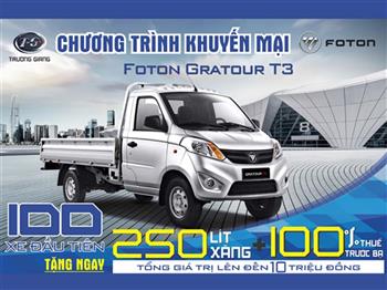Khuyến mãi mua xe FOTON-Gratour T3 tặng quà trị giá 10 triệu đồng