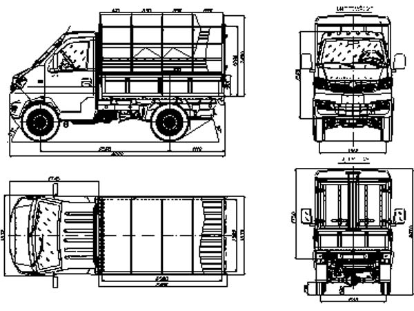 Giới thiệu Ô tô tải thùng có mui cabin đôi TRUONGGIANG DF-0.855TM15 3